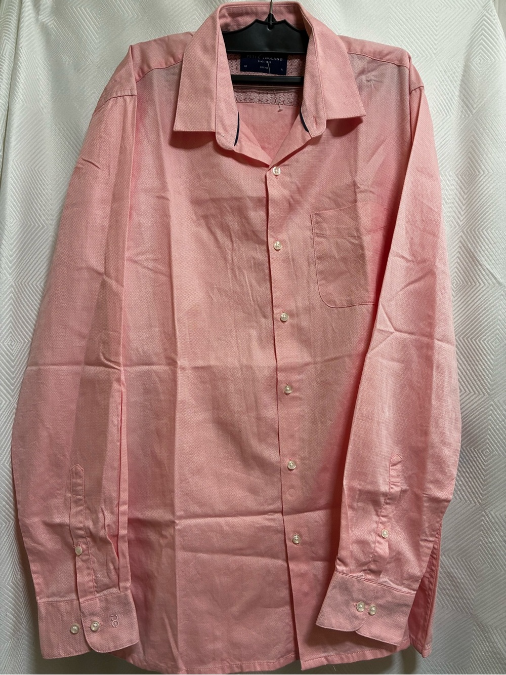 Peter England Light Pink Long-Sleeve Dress Shirt